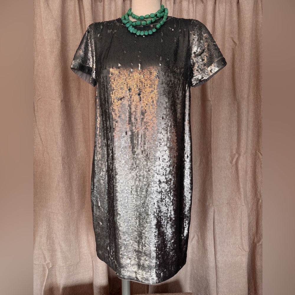 Ralph Lauren Silver Sequin Mini Dress